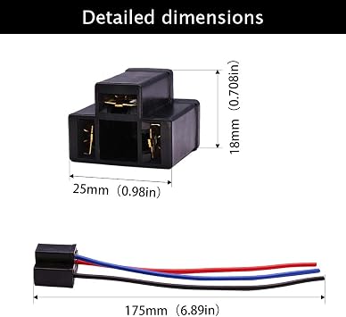H4 Female Socket Wiring Harness Connector Adapter 9003 HB2 Bulb Holder Base