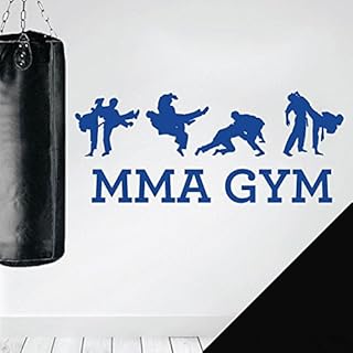 Martial Arts Silhouettes - Judo, Jiu-Jitsu, MMA Gym, Kickboxing - Sport Personalised Name Wall Art Sticker [Black]