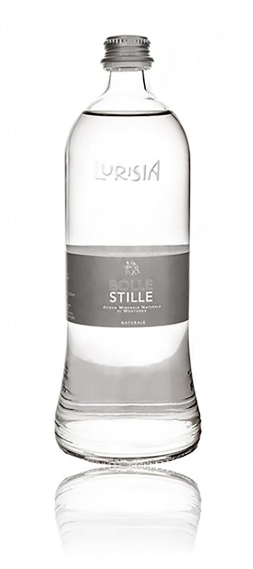 Lurisia Alu Stille (Non-Sparkling) Natural Spring Mineral Water, 25.4 fl oz (6 Glass Bottles)