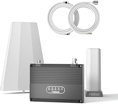 primboost cell phone booster prim1 kit for home office up to 4000 sq ft 3g 4g 5g for all u s carriers verizon att t mobile sprint more
