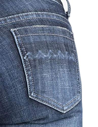 Stetson Women's 816 Classic Bootcut Jeans Blue 8 REG4