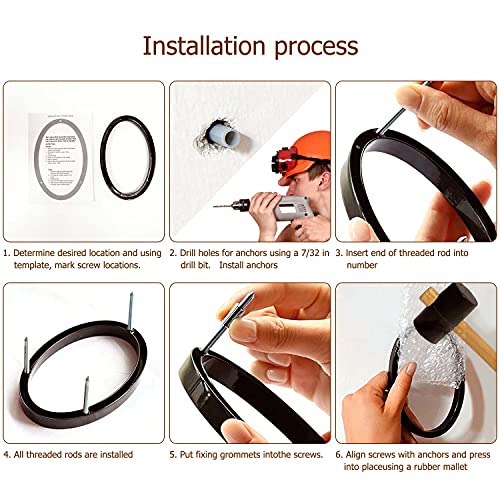 Maylai 5" Floating House Number 8 (Eight),Black House Numbers,Metal Modern Stainless Steel Outdoor Address Sign For Yard Street And Mailbox With Nail Kit #TOP3