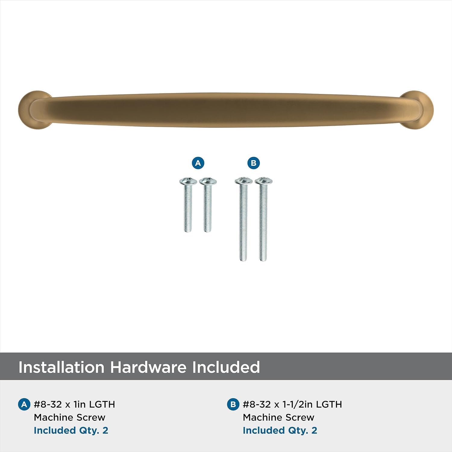 Amerock | Cabinet Pull | Champagne Bronze | 6-5/16 inch (160 mm) Center-to-Center | Renown | 1 Pack | Drawer Pull | Cabinet Handle | Cabinet Hardware