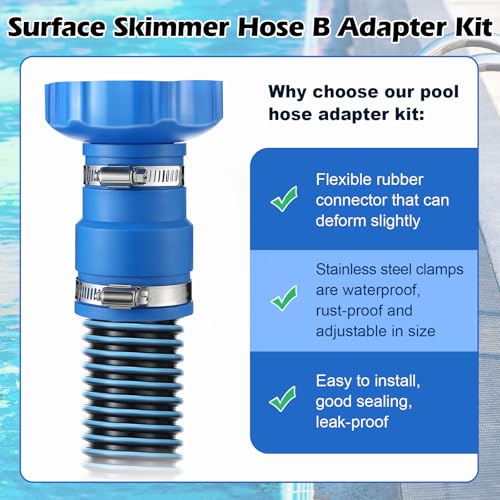 Enhon 1 Pack Pool Vacuum Hose Adapter Kit, Compatible with Intex Adapter B by Enhon - Used condition - Image 4