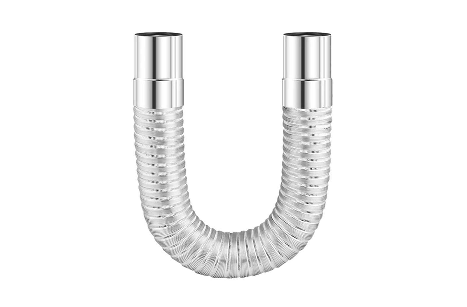 YAKUFAST Stoves Pipe Stretching Stainless Steel Flue Exhaust Stove Pipe 50mm Dia Ducting Dryer Vent Hose Pellet Stove Fresh Air Intake