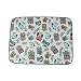 LHFLIVE Microfiber Owl Dish Drying Mat Gray 18 x 24 Inch Extra Large Gray Fox Double-sided Design