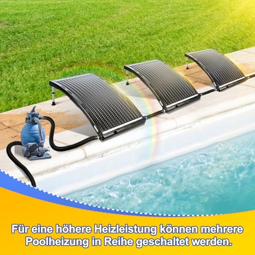 Miniatura 8 de Vigevee Panel Solar Para Calefacción De Piscina, 113 X 69 X 35 Cm, Calefacción Solar, Flujo Máximo 10000 L H, Calentadores De Piscina, Sistema Solar Para Agua Caliente, Ducha De Jardín, Piscina