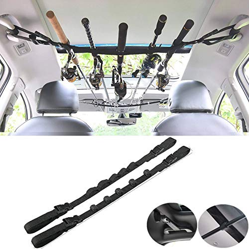 GOODTY Vehicle Fishing Rod Racks,Car Fishing Rod Holder Strap,Fishing