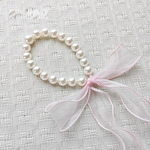 Alzapaños de cortina con perlas rosa de OUdini set de 2 piezas para ventana 2