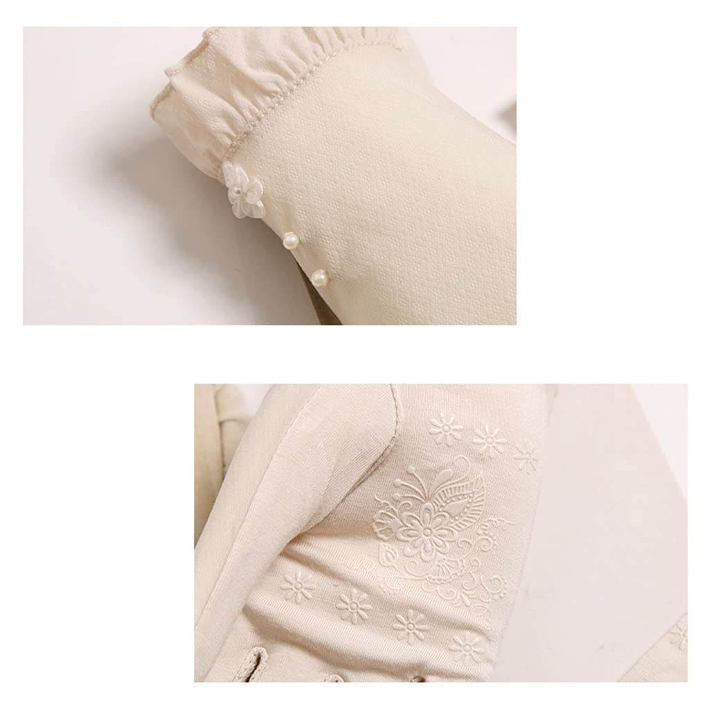 Women's Thin Ice Silk Driving and Cycling Gloves Hand Socks Elastic Breathable