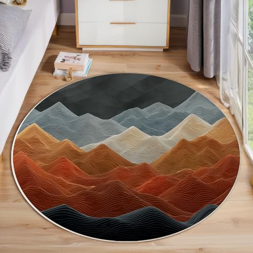 Tapis de chambre rond lavable pour espace enfant - 7
