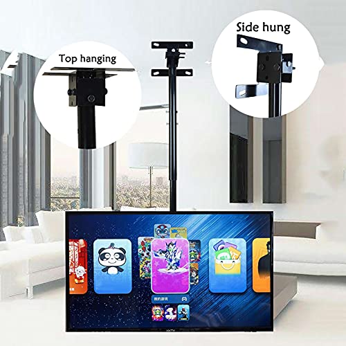 QYMYOZ Uchwyt ścienny TV, regulowany do sufitu, kompatybilny z wyświetlaczami LED 32–60 cali, maks. 400 x 400 mm, 0,61 m
