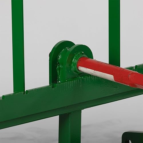 Miniatura 4 de Titan Attachments Global Euro Accesorio para marco de heno con lanza de heno de 43 pulgadas y estabilizadores, se adapta a tractores John Deere,