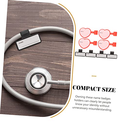 Étiquette identification pour stéthoscope matériel pratique Amosfun clips tubulure