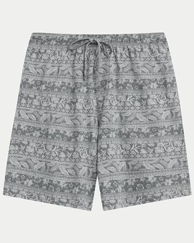 CARIBBEAN JOE Men's Lightweight Sleepwear Pajama Shorts, 100% Cotton Pjs with Fun Aztec Print, Sleep Bottoms2