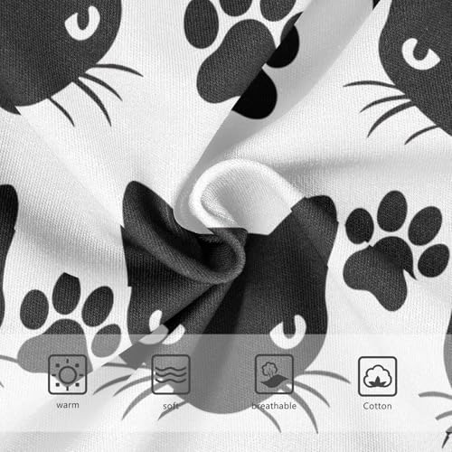Black Cat Paw Prints Panties Little Girl Toddler Girls Underwear Cotton Aesthetic Kids Briefs Undies 2t3