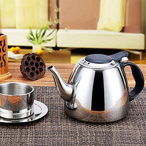 HEMOTON Chaleira De Aço Inoxidável Chaleira de Chá de Assobio Bule Fogão De Mesa Fogão Cozinha Bule