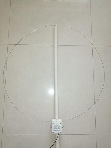 Miniatura 3 de Antena de bucle de versión actualizada MLA-30+ Plus 0.5-30MHz Anillo a prueba de lluvia Antena de recepción activa de bajo ruido de onda corta media