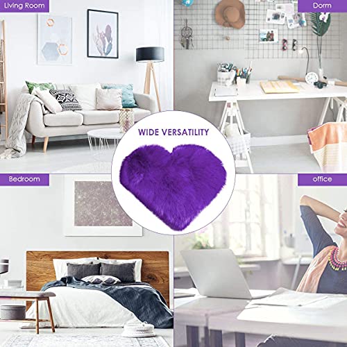 Tapis cœur violet antidérapant : la solution douceur facile à nettoyer