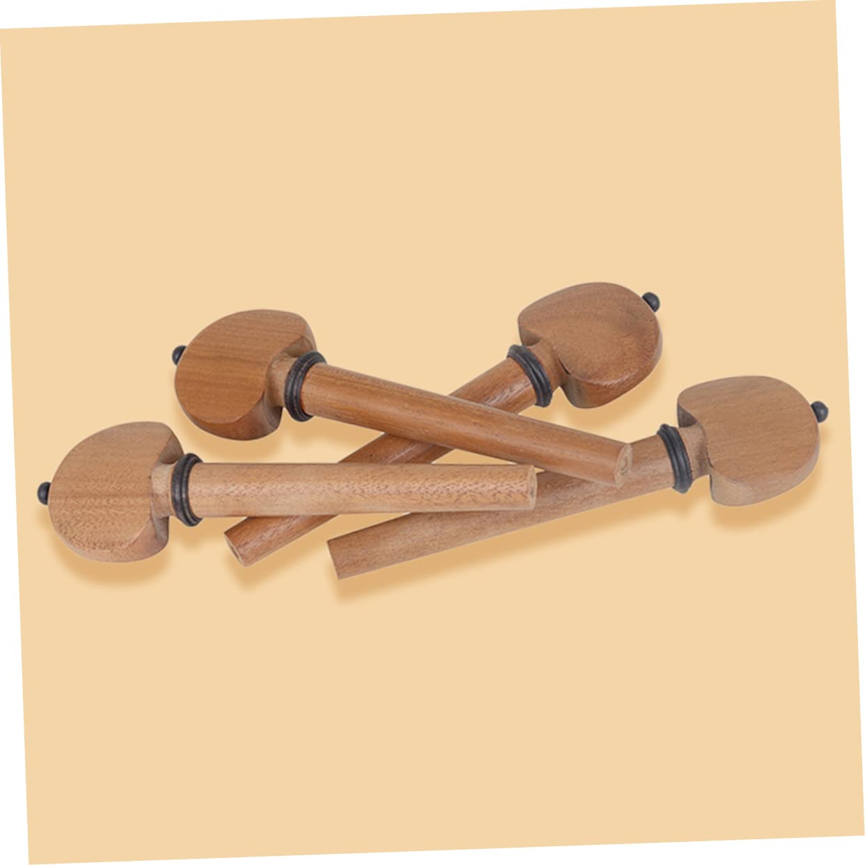 UPKOCH 4pezzi Accordatrici in Legno per Violoncello di Ricambio Accessori per Strumenti Corda Manopola Antiscivolo Superficie Liscia Materiale Resistente e Naturale