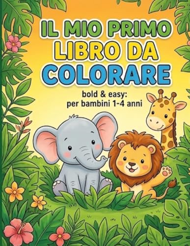 Cuccioli dolci da colorare: 'Libro da Colorare Bold & Easy per Bambini 1-6 Anni. Disegni Grandi e Semplici'.