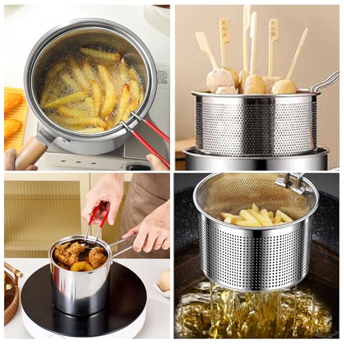 Escurridor pasta y verduras OMJMYY ideal para freír y lavar alimentos en cocinas familiares 8