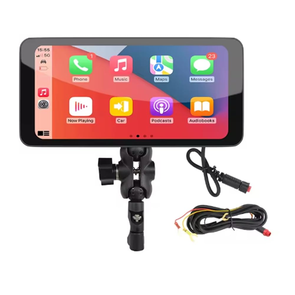 Pantalla para moto de 6,5" con CarPlay y Android Auto inalámbrico 7