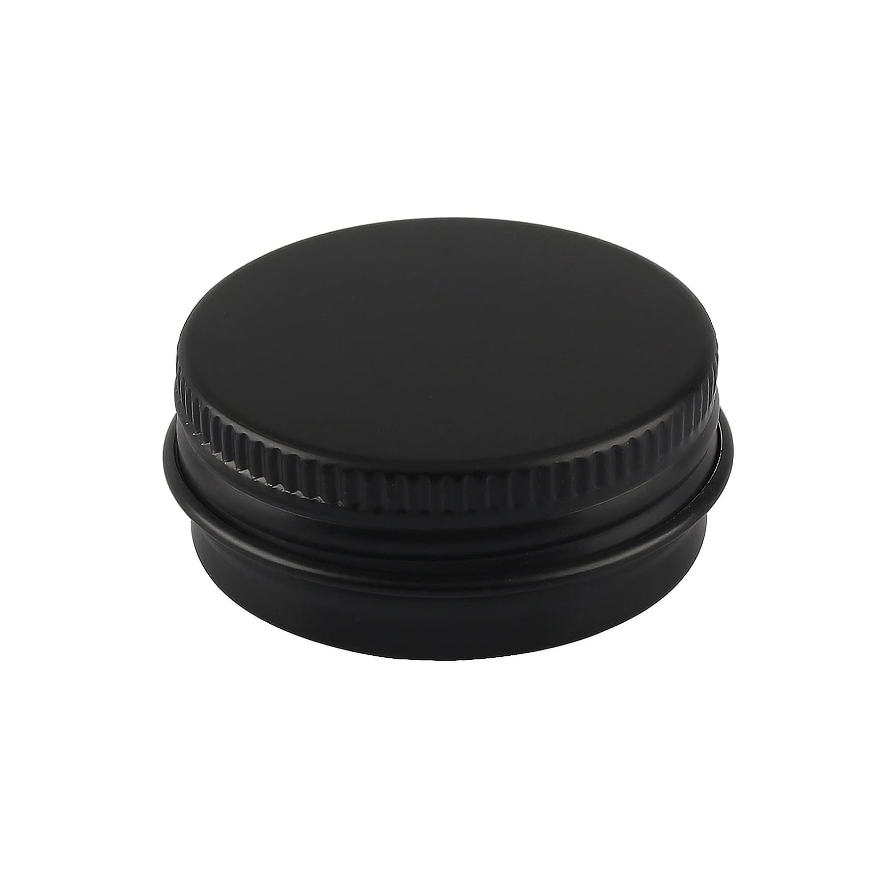 Zeoabsy Matte Black Pack Of 10, Empty 15Ml Aluminium Tins With Screw Lids Round Cosmetics Containers Pots Storage Jars For Lip Balm Diy Candle Salve Powder Crafts With 5 Spatula, 1 Labels