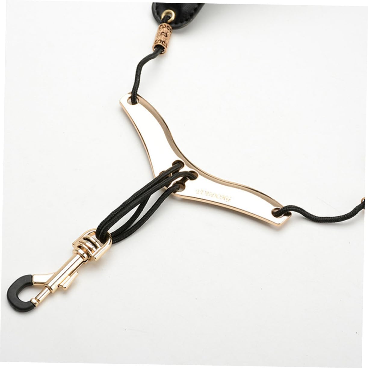 Abaodam Cinturino per Sassofono in Pelle e Nylon, Doppia Spalla Distribuzione Uniforme del Peso, Supporto Resistente e Regolabile per Musicisti Stili multipli