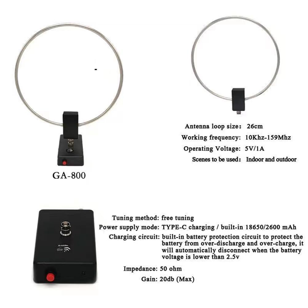 1 juego de antena de corta GA-800 con diseño portátil para radios