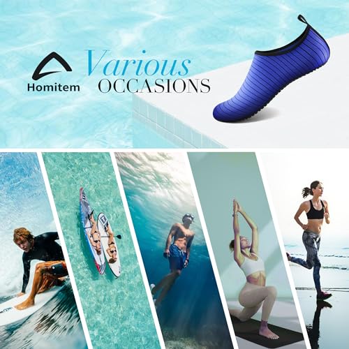 Image of Homitem Water Shoes for Women Men Aqua Socks Swim Beach Pool River Slip-On Barefoot Quick-Dry Vacation Cruise Essentials Accessories for Yoga Kayak Sports