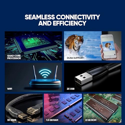 تلفزيون نيكاي الذكي فائق الوضوح 4K LED، مقاس 65 بوصة، بنظام أندرويد، تطبيقات ذكية (نتفليكس، يوتيوب)، منفذ HDMI، USB، واي فاي | معالج رباعي النواة عالي الأداء، دقة 3840 × 2160 | UHD65SLED