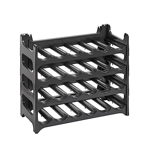 Grizzly Flaschenregal - Modulares, stapelbares Design für 24 Flaschen, Weinregal Anthrazit