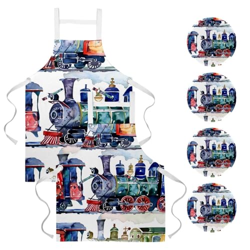 Tablier de cuisine pour pâtisserie et nettoyage de la maison lot de 2