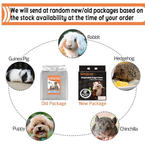 Ginidear Guinea Pig Bedding, Disposable Guinea Pig Cage Liners, Odor Controlling Absorbent Waterproof Pee Pads For Guinea Pigs , Rabbits thumb #4