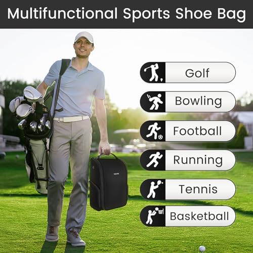 YOREPEK Golf Shoe Bag Men, Golf Accessories Bag with 3 Pockets for Socks by YOREPEK - Image 6
