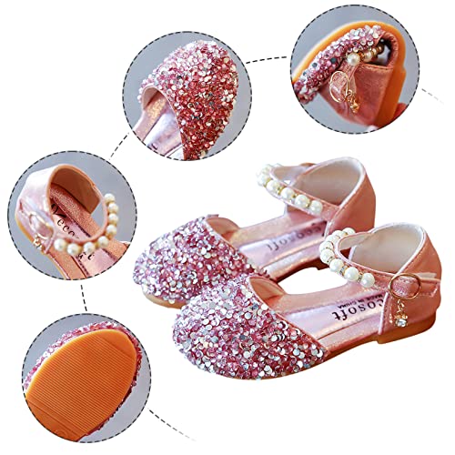 IWIHMIV Toddler Girls Sandals Summer Sandles Girls Dress Shoes Casual Crystal Bling Sandals3