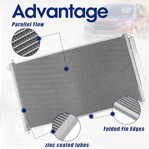 Image of Air Conditioning A /C Condenser Compatible with Honda CR-V 2012-2016 2.4L # 3997, 40763, 7013997, HO3030158, 2014040, 80110T0AA01
