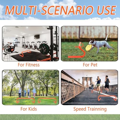 Lightweight Portable Agility Hurdles for Kids - Soccer Training Equipment, Speed Training, Indoor/Outdoor Use, 30cm (11.8in) with Carry Bag - Enhance Sports Agility