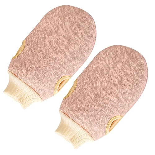 Beaupretty 2 Piezas Guantes Exfoliantes de Ducha Manopla de Suave para Exfoliación Corporal Guantes para Tipo de Rosa