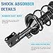 Front Quick Struts Shocks w/Coil Springs for Mitsubishi Lancer ONLY (DE, ES) 2008 2009 2010 2011, Strut Shock Absorbers Assembly Replace 172355 172356