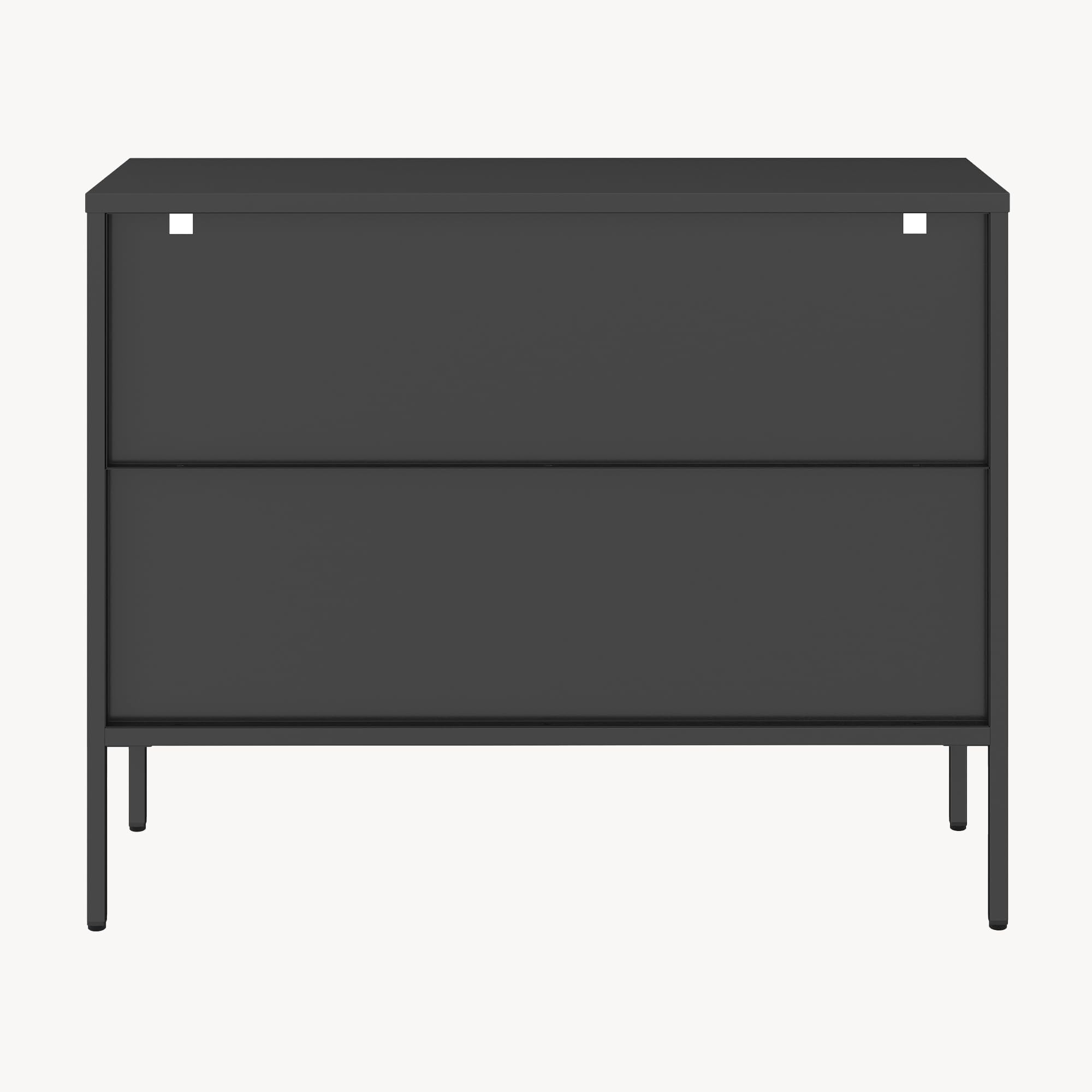 [en.casa] Armadietto con Vetrina Mobile TV in Acciaio Nero con 3 Ante in Vetro Temperato Mobile Contenitore Moderno per Soggiorno Ufficio 55 x 118 x 35 cm