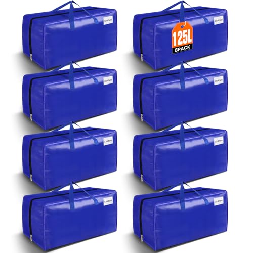 BlissTotes Moving Bags, Heavy Duty Moving Supplies, 125L 8 Pack