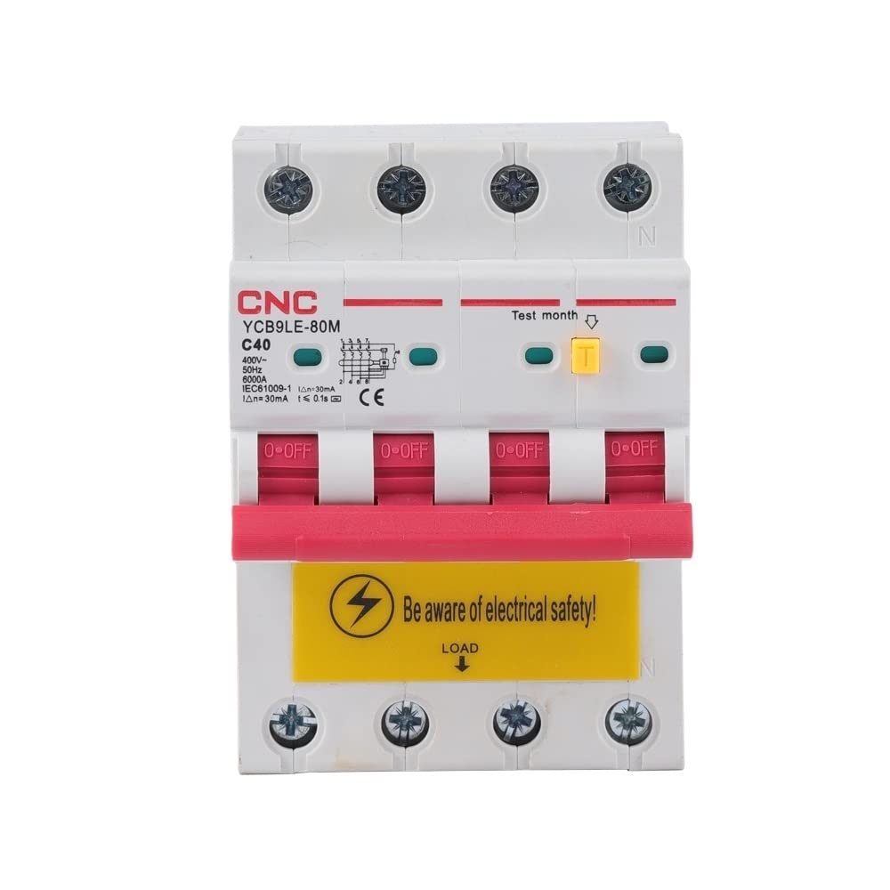 Interruttore Magnetotermico Differenziale Interruttore automatico a corrente residua 4P con protezione da e perdita 230v30mA 6-80A(63A)