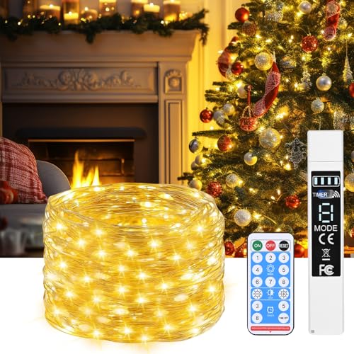 20m LED Lichterkette Warmweiß mit 200 LED & Akku Powerbank Wiederaufladbar per USB-C, IP44 Wasserdicht, 8 Lichtmodi, Timer Fernbedienung, Lichterkette Flexible für Außen/Inne (1) 20m LED Lichterkette Warmweiß mit 200 LED & Akku Powerbank Wiederaufladbar per USB-C, IP44 Wasserdicht, 8 Lichtmodi, Timer Fernbedienung, Lichterkette Flexible für Außen/Inne (1)