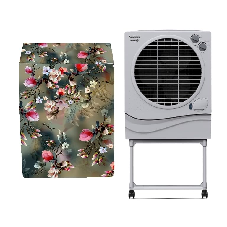 Image of Printed Cooler Cover Compatible for Symphony Jumbo 70 Litre Desert Air Cooler, Waterproof Cover, Size (LXBXH) 66 X 53 X 111 Cm, Green.