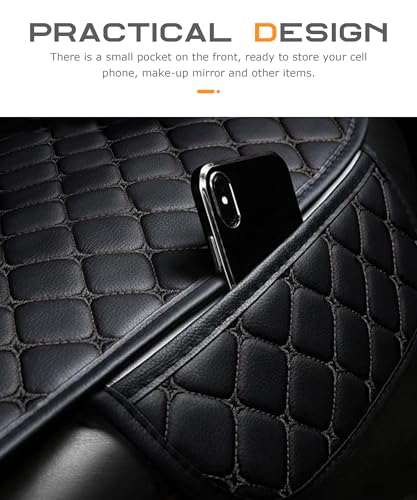 Flaconi Auto Sitzkissen,Sitzauflage Auto,Sitzkissen Auto,Sitzbezug Auto Vordersitze,Auto Sitzkissen,Autositzauflage,Sitzbezug,Sitzschoner Auto Vordersitze (Schwarz)