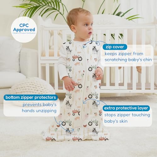 Image of TotAha Sleep Sack 6-12-15 Months 1.0 TOG, Unisex Buttery Soft Sleeping Sacks with 2-way Safe Zipper, Premium Winter Sleep Bag