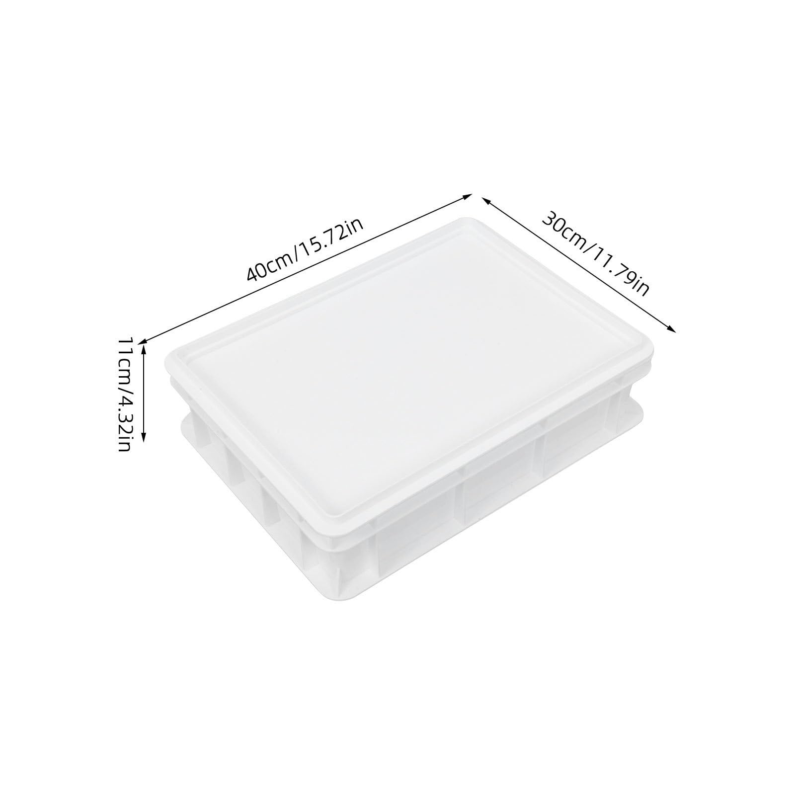 Contenitore per Impasto Pizza in Plastica, Impilabile con Coperchio