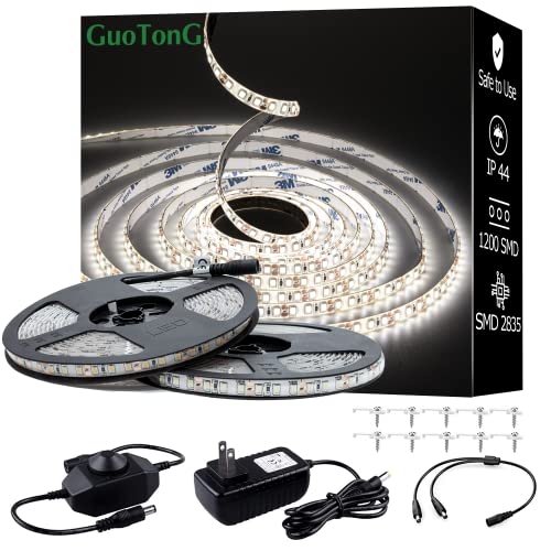 White LED Strip Lights 12V 65.6ft IP44